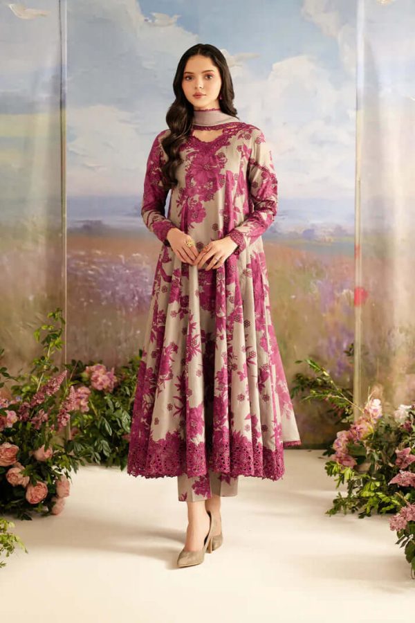 3 Piece Unstitched Khaddar Suit with Printed Khaddar Dupatta