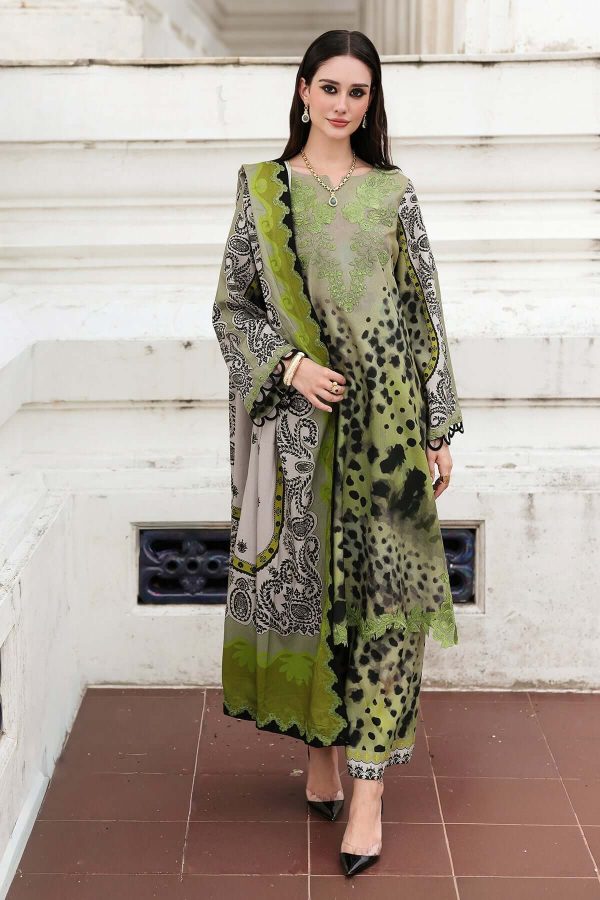 3 Piece Unstitched Khaddar Suit with Printed Khaddar Dupatta