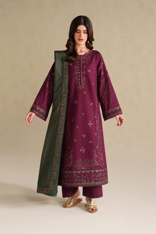 3 Piece – Unstitched Fully Embroidered Lawn Fabric IZ-2705