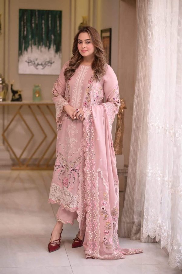 Luxury Unstitched Lawn Embroidered Suit AS-2735