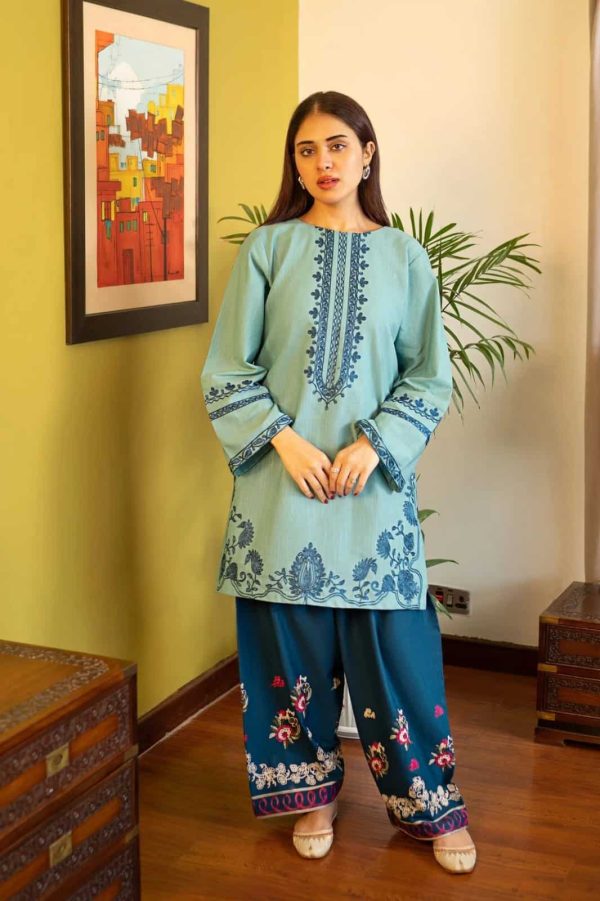 2 Piece Embroidered Lawn Dress (Unstitch) AK-930